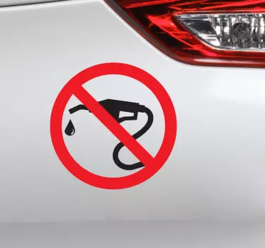 Geen benzine decoratie sticker auto - TenStickers