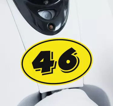 Gele motorfiets zelfklevende stickers - TenStickers