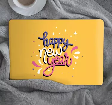 Kerst sticker gelukkig nieuwjaar - TenStickers