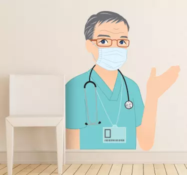 Gemaskerde Dokter Muursticker - TenStickers