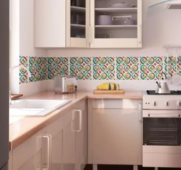 Keuken tegelsticker geometrie - TenStickers
