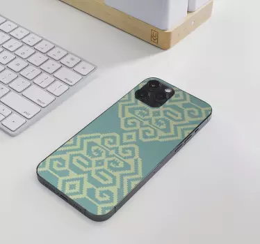Geometrisch patroon omslag iPhone sticker - TenStickers