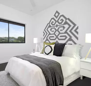 Geometrisch patroonmotief sticker bed hoofdeinde - TenStickers