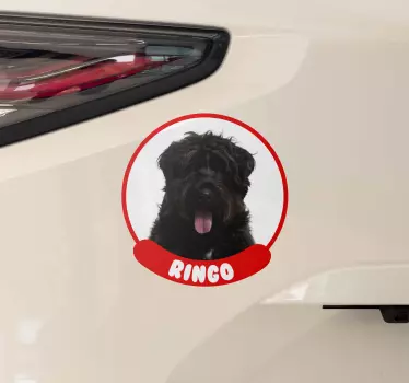 Bouvier gepersonaliseerde auto sticker met naam - TenStickers
