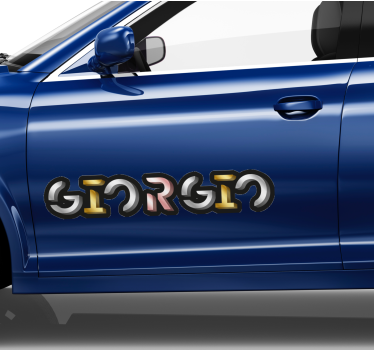 Autosticker gepersonaliseerde eenvoudige naam - TenStickers
