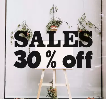 Gepersonaliseerde sales off sticker  - TenStickers