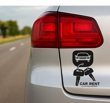 Gepersonaliseerde sticker autoverhuurlogo - TenStickers