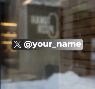 Gepersonaliseerde X twitter symbool naamsticker - TenStickers