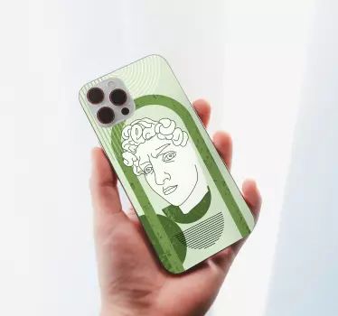 Gestileerd menselijk portret iPhone sticker - TenStickers