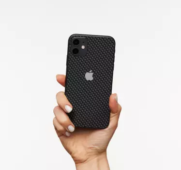Getextureerde zwarte omslag iPhone sticker - TenStickers