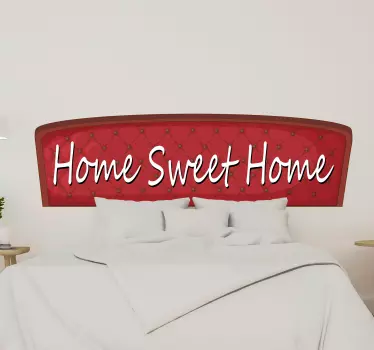 Gezellige verblijfplaats sticker bed hoofdeinde - TenStickers