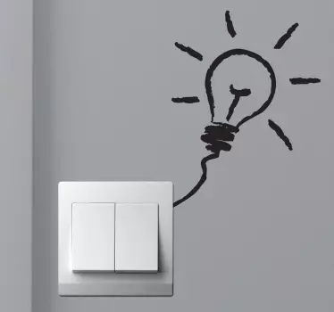Gloeilamp Lichtschakelaar Sticker - TenStickers