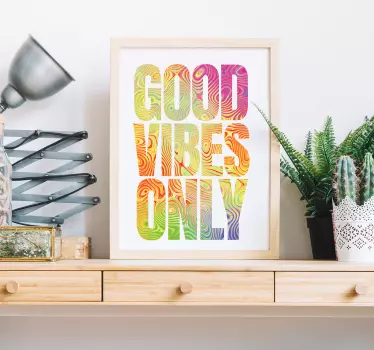 Good vibes only muurtekst - TenStickers
