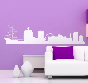 Göteborg skyline decoratie sticker - TenStickers