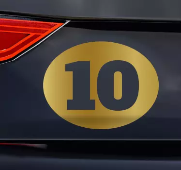 Autosticker gouden cijfers - TenStickers