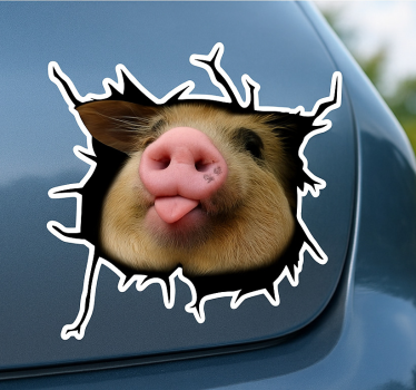 Autosticker grappig varkentje 3d - TenStickers