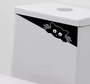 Grappige tekening voor badkamer sticker - TenStickers