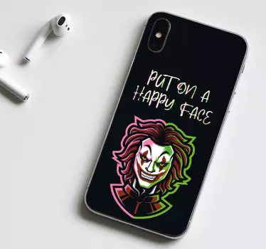 Griezelig karaktergezicht iPhone sticker - TenStickers