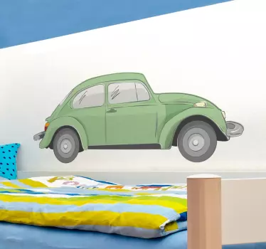 Groene Volkswagen Beetle Muursticker - TenStickers