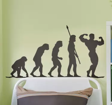 Gym evolutie muur decor - TenStickers