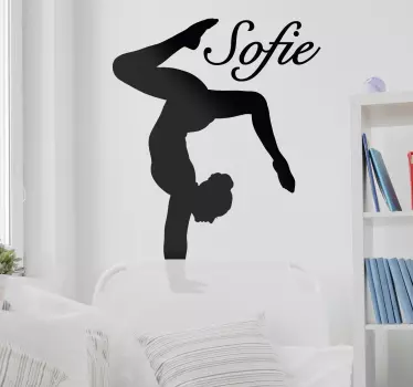 Gymnast dans zelfklevende sticker - TenStickers