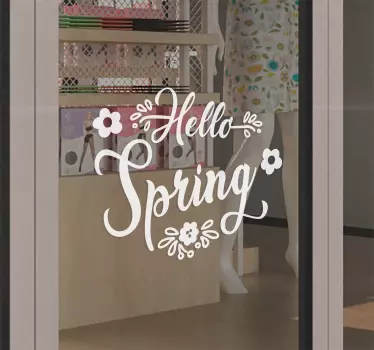 Hallo lente Etalage sticker - TenStickers