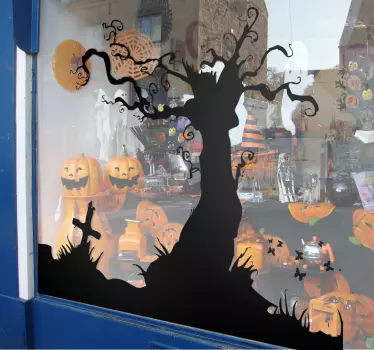 Halloween griezel boom sticker - TenStickers