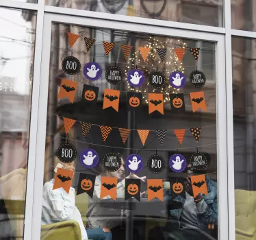 Halloween spoken vlaggen sticker - TenStickers