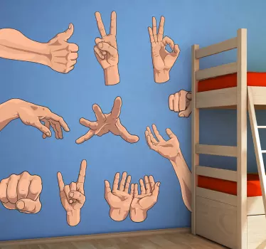 Hand gebaren sticker - TenStickers