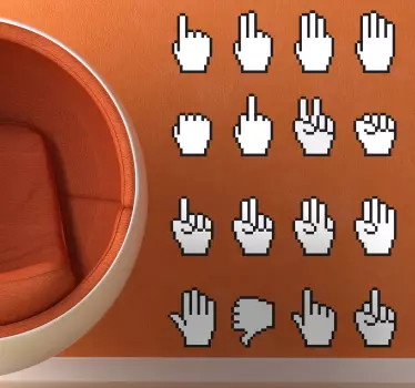 Hand pijl sticker - TenStickers