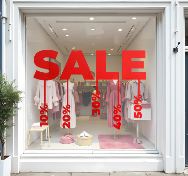 Hangende kortingen korting sticker - TenStickers