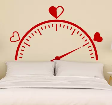Hartmeter sticker bed hoofdeinde - TenStickers