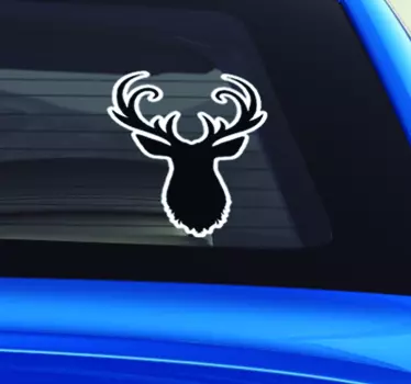 Herten silhouet voertuig sticker - TenStickers