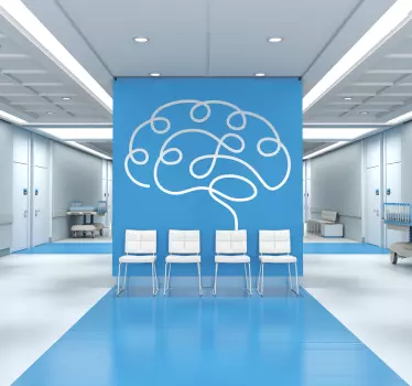 Het brein Decoratie sticker gezondheid - TenStickers