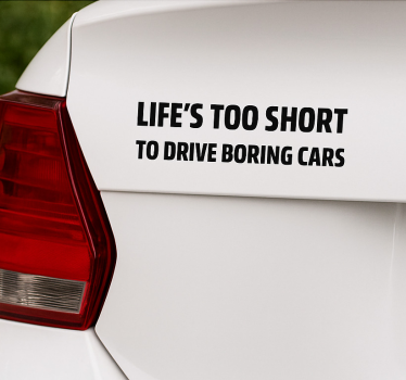 Autosticker rij geen saaie auto’s - TenStickers