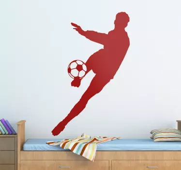 Muursticker voetbal speler silhouet - TenStickers