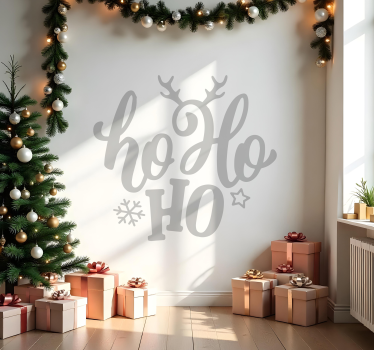 Ho ho ho kerst sticker - TenStickers