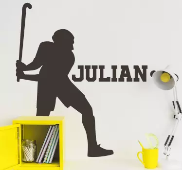 Hockey speler muursticker - TenStickers