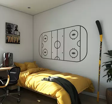 Hockey veld Muursticker sport - TenStickers