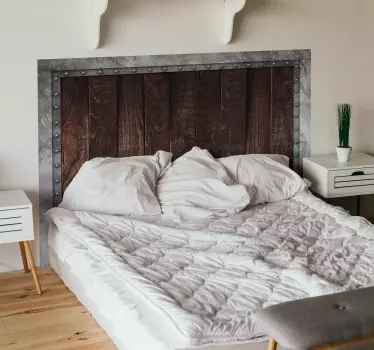 Hoofdbord bed industriele stijl sticker - TenStickers