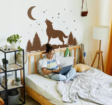 Coyote hoofdeinde sticker - TenStickers