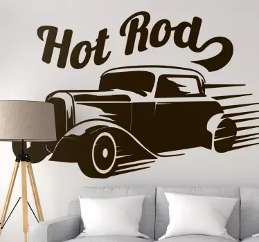 Hot rod racen auto sticker - TenStickers