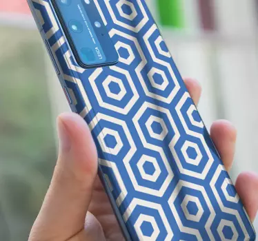 Huawei sticker hexagonale structuur - TenStickers