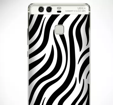 Huawei sticker in zebra streep stijl - TenStickers