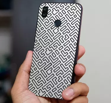 Huawei sticker interessant doolhofpatroon - TenStickers