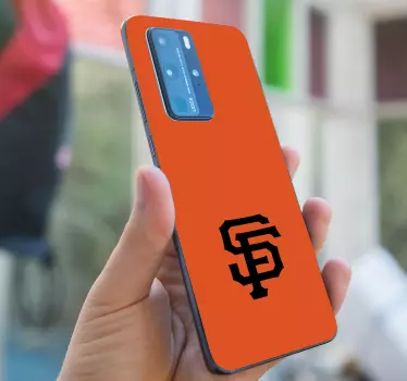 Huawei sticker oranje schild logo - TenStickers