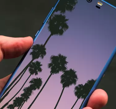 Huawei sticker palm silhouet - TenStickers