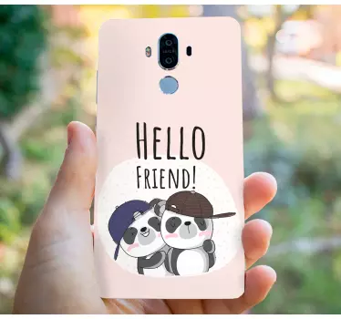 Huawei sticker pandas omhelzen elkaar - TenStickers