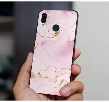 Huawei sticker roze marmer textuur - TenStickers