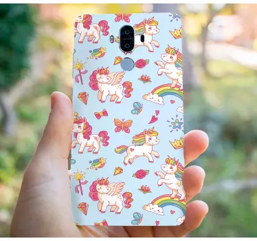Huawei sticker thema van grappige eenhoorns - TenStickers